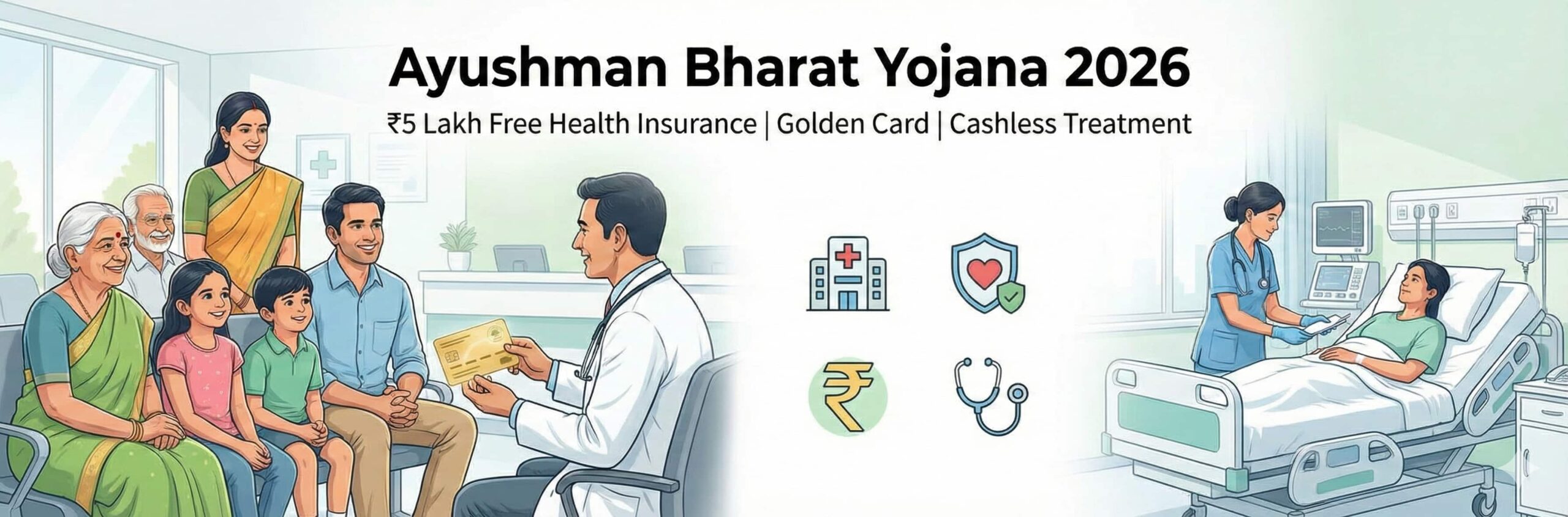 Ayushman Bharat Yojana 2026 PMJAY Golden Card Free Health Insurance